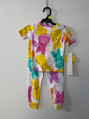 Kids Cotton Bunny Print Pajama Set - Multicolor